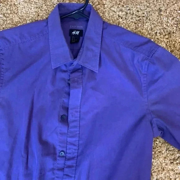 Purple h&m sz Small Mens buttondown shirt - Picture 2 of 4